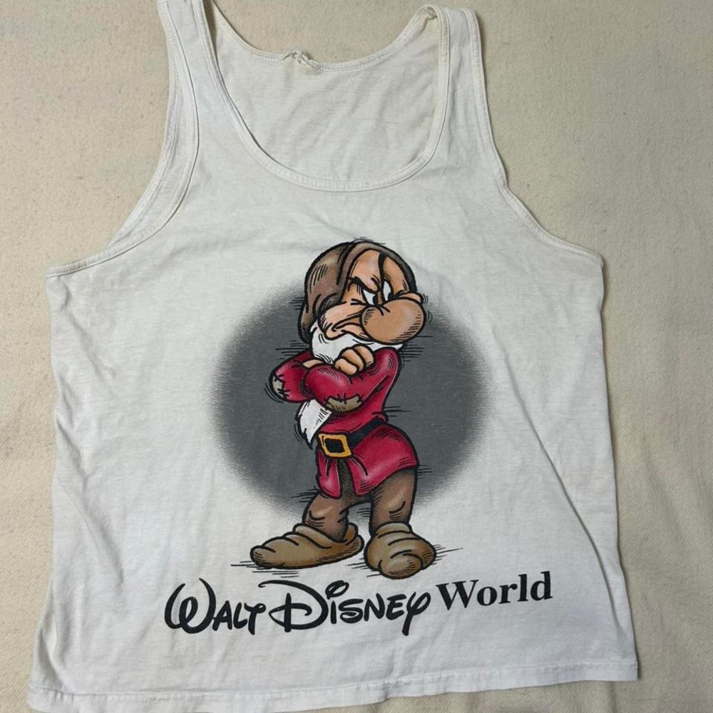 Vintage Walt‎ Disney World Grumpy Tank Top Size Large